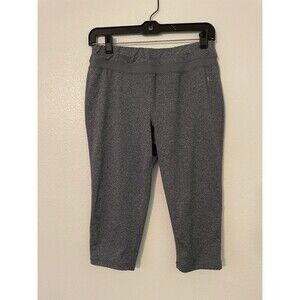 Danskin Now Women’s Medium 8-10 Gray Capri Pants Dri More Fitted Running